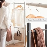 収納家具 ラック ポール ハンガー スタンド マフラー アイアン コート 洋服 帽子 鞄 ストール 掛け可変 自立 省スペース コンパクト スリム ブ ライトグレー シンプル オシャレ 北欧 CULORU クロル