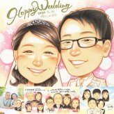 結婚式のギフトに、似ていて、やさしく、飾りたくなる一枚。相談しながら作れる、あたたかな似顔絵ギフトです。 ウェルカムボード 似顔絵 贈り物 手描き 名入れ ギフト プレゼント 結婚式 ブライダル 婚礼 ウェディング 記念 新婦 両親 カップル 新郎 修正無料 下書き確認 名入れ かわいい 喜ばれる 似てる サプライズ ウェディング 結婚式 思い出 一生もの 快気祝い 百寿祝い オリジナル 引っ越し