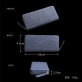 クロコダイル メンズ 長財布 ヌバック加工 センター取り 一枚革 GranCroco ラウンドファスナー ヌバッククロコダイル 鰐革 ナイルクロコダイル ギフト プレゼント 保証書付 4FA(06002029-mens-1r)