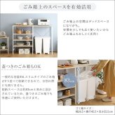キッチンカウンター ゴミ箱収納 さわやかなごみ箱上 120cm幅 FSK-120KC--WHW ホワイトウォッシュ 幅120cmタイプ ホームテイスト ゴミ箱上ラック レンジラック キッチン収納 レンジ台 おしゃれ シンプル：