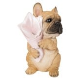 置物 woobia ウービア 犬 フレブル ブーケを持つフレンチブルドッグ 一輪挿し 高さ19cm 花器 リアル 本物そっくり イギリス生まれ 職人手彩色 縁起物 戌年 玄関 インテリア 新築祝い 引っ越し祝い 開店祝い 出産祝い 誕生日 お祝い ギフト プレゼント 犬好き フレンチブルドッグ好き