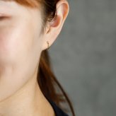 【ジュエリーの町 山梨県甲府製】 K18 フープピアス 18金 片耳 1x10mm 日本製 1個売り プレゼント ギフト メンズ レディース 金属アレルギー対応 品質保証書