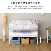 ふとん収納ラック 布団収納ラック キャスター付き 2段 高さ調節 押入れ クローゼット 収納棚 布団収納 寝具収納 布団ラック スチール ホワイト 幅104 奥行64 高さ80cm 通気性 移動式 掛け布団 敷き布団 毛布収納 省スペース 一人暮らし向け