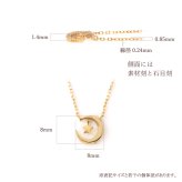 ダイヤモンド ネックレス 0.07ct 三日月 星 月 K10 K18 10K 18K 10金 18金 プラチナ 女性 レディース 誕生日 記念日 プレゼント ギフト 誕生日プレゼント 10代 20代 30代 40代 妻 彼女 スター ムーン ゴールド ホワイトゴールド ピンクゴールド イエローゴールド ダイヤ 揺れる アクセサリー アレルギー対応 金属アレルギー
