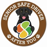 カーサイン 高齢者マーク SENIOR SAFE DRIVER ラブラドール マグネット 強力 直径13cm 肉球 日本製 車 ステッカー