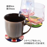 国旗 コースター 5枚セット 木製 直径9cm ジャマイカ UV印刷 丸型 応援グッズ 開店祝い 店舗 レストラン スポーツバー プレゼント ギフト