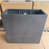 植木鉢 大型 おしゃれ 間仕切り 目隠し パーティション 背高 ハイタイプ KONTON マグナス 底穴あり 屋外 ファイバーポリストーン L M グレー ブラック プランター 寄せ植え ゾーニング モダン 玄関 テラス ベランダ 店舗