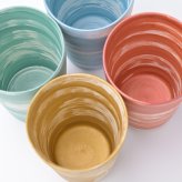 【瀬兵窯】HAKEMAKI TUMBLER-L Φ80mm ブルー・ゴールド・グリーン・レッド