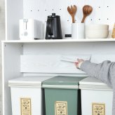 ゴミ箱上キャビネット 90幅 オーク オーク・オークホワイト 2色展開 キッチン収納 食器棚 レンジ台 省スペース おしゃれ シンプル 新生活 家具 インテリア 不二貿易