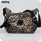 キプリング ショルダーバッグ レディース ブランド Kipling ガブ S ロゴ ワンポイント 総柄 ヒョウ・レオパード KI6607-6JP Wild Leopard