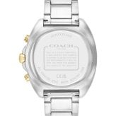 コーチ 腕時計 メンズ 正規品 5年保証 チャーター クロノグラフ 44mm ブルー ゴールド シルバー ツートン メタルベルト タキメーター 30m防水 ビジネス 夫 彼氏 父 誕生日 プレゼント ギフト 純正ショッパー付き COACH 成人 卒業 入学