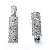 ハワイアンジュエリー ネックレス スクロール シルバー ネックレス 刻印 無料 誕生石入れ可 Sサイズ カットアウト バチカン彫有 シルバー925 ギフトラッピング可能 長さ選べる プレゼント ハロウィン 【品番：CG-SP330】