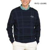 キャロウェイ ゴルフ メンズ セーター チェック柄 クルーネックニット Callaway Golf  C24118100 春夏モデル お誕生日祝い お祝い 記念品 30代 40代 50代 60代 母の日 お母さん 還暦祝い 敬老の日 彼女 人気プレゼント プレゼント