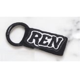 【名入れ】【全16色 名入れ刺繍ワッペン付きカラーネームタグ】 ストラップ キーリング 簡単オーダー 英字・数字・記号・絵文字から選べる 絵文字一つ無料