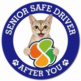 カーサイン 高齢者マーク SENIOR SAFE DRIVER シンガプーラ マグネット 強力 直径13cm 肉球 日本製 車 ステッカー