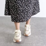 スニーカー レディース きれいめ 厚底 かわいい スリッポン 靴 ハンズフリー 手を使わずに履ける 軽量 ローカット Parade パレード 楽すぽっ 51702 黒 ブラック ベージュ