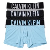 カルバンクライン Calvin Klein(CK) ボクサーパンツ トランク インテンスパワー 3枚組 セット 前閉じ コットン ロゴ 下着 NB3608A 53V メンズ グレー+ブラック+ブルー