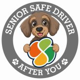 カーサイン 高齢者マーク SENIOR SAFE DRIVER ワイヤーヘアードダックスフンド ステッカー シール 直径13cm 肉球 日本製 車