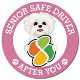 カーサイン 高齢者マーク SENIOR SAFE DRIVER マルシーズー マグネット 強力 直径13cm 肉球 日本製 車 ステッカー