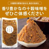 前田家 十穀味噌 500g 無添加 国産 天然醸造 味噌 みそ 麹味噌 甘口 雑穀 十穀 麹 糀 米麹 麦麹 こうじ 発酵食品 味噌汁 腸活 調味料 お取り寄せ 五島の塩 メール便 送料無料 MAEDAYA