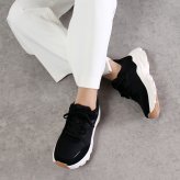 スニーカー レディース きれいめ 厚底 かわいい スリッポン 靴 ハンズフリー 手を使わずに履ける 軽量 ローカット Parade パレード 楽すぽっ 51702 黒 ブラック ベージュ