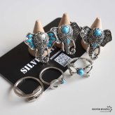 6点セット リング 指輪 セットリング インディアンリング ターコイズリング ボヘミアンリング シルバー 水色 個性的 象 アロー 矢 ネイティブアメリカン レディース 女性