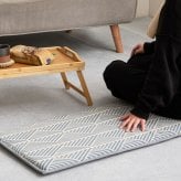 座布団 インド綿 ベンチクッション テラ クラック アルト 43×120cm 綿100% ロングクッション シートクッション 座布団 ウレタン ふっくら ナチュラルな雰囲気で使いやすい おしゃれな馬蹄クッション 座ぶとん ざぶとん フロアクッション 寝具