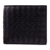 選べる2色 ボッテガヴェネタ 二つ折り財布 メンズ イントレチャート BOTTEGA VENETA 本革 札入れ 小銭入れなし カード入れ8枚 コンパクト エスプレッソ アルドワーズ 保存箱付き 113993 V47W1