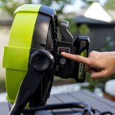 【AC/DC 2WAY】Greenworks 卓上扇風機 ポータブルファン PAG401 24V ハイブリッド DCモーター 5段階風量 360°回転 吊り下げフック アウトドア キャンプ 車中泊 ガレージ ※バッテリー・充電器別売り