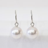 ［pearl431］ 7.5mm - 8mm 揺れる ピアス あこや真珠 シンプル 天草 フォーマル ホワイトピンク 熊本
