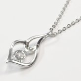 SILVER925 キュービックジルコニアストーン 雫型ネックレスペンダント 大粒一粒CZ【送料無料】【レディース,激安,特価,通販】