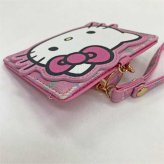 ハローキティ パスケース リール付き ダイカット 定期入れ キャラクター サンリオ グッズ 通勤 通学 ICカードケース 2枚 収納 合皮 かわいい おしゃれ プレゼント ギフト サンリオ正規ライセンス品