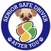 カーサイン 高齢者マーク SENIOR SAFE DRIVER チワパグ マグネット 強力 直径13cm 肉球 日本製 車 ステッカー