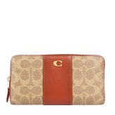送料無料 コーチ COACH アウトレット 敬老の日 レディース 財布 ラウンドジップ長財布 長財布 CR996 B4NQ4(ブラス×タン ラスト) シグネチャー  ( 女性 プレゼント ブランド 大容量 財布 本革 きちんと感  かわいい おしゃれ )