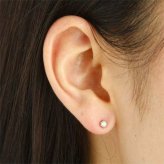 ピアス レディース K18WG ホワイトゴールド 計0.2ct 一粒ダイヤモンドピアス 18金 ダイヤピアス シンプル 華奢 ジュエリー アクセサリー プレゼント ギフト
