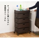 ラック ランドリー 4段 幅50.5cm カゴ 洗濯かご 4個つき 洗濯機 収納 おしゃれ スリム 縦型 洗濯機収納 ランドリー収納 ホワイト グレー 収納棚 洗濯物 洗面所 脱衣所 新生活