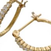 ダイヤモンド ピアス 18金 K18 YG 0.2ct ダイヤピアス イエローゴールド ハーフエタニティ エタニティ レディース ジュエリー アクセサリー ギフト プレゼント 誕生日 記念日 クリスマス 妻 彼女 女性 20代 30代