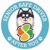 カーサイン 高齢者マーク SENIOR SAFE DRIVER ポンスキー ステッカー シール 直径13cm 肉球 日本製 車