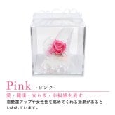 ガラスの靴 プリザーブドフラワー 花 【ピンク】 天然石 ローズクォーツ ｜ 誕生日プレゼント 女性 彼女 妻に人気のシンデレラ風フラワーギフト ｜ ピンクバラ 推しカラー ケース入り リボン付 結婚4周年 花婚式にも人気 【花ソムリエ】