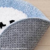 SDS シマエナガツインズ アクセントマット シマエナガ 洗える ラグ ふわふわ 敷物 ブルー スカイブルー