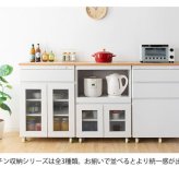 食器棚 キッチン収納 キッチンカウンター カウンター 天板 棚 大容量 作業台 レンジラック ナチュラル カントリー キッチンラック レンジ台 引き出し収納 台所収納 フレンチカントリー キャビネット Semplice［センプリチェ］ 新生活