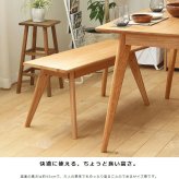 ダイニングベンチ リバー 2人掛け 100cm 2人用 背もたれ無し おしゃれ 木製 無垢材 北欧 ダイニング用 食卓用 ベンチチェア 食堂 椅子 イス 天然木 オーク ナチュラル River bench 新生活