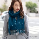 カシミヤ マフラー レディース カシミアマフラー カシミヤマフラー レディースマフラー カシミヤ100％ ラインストーン 無地 単色 女性 秋冬 ギフト プレゼント 7F (02000201r)