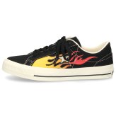 コンバース スニーカー メンズ ワンスター エイジド キャンバス IGNT 33703370 CONVERSE ONE STAR AGED CANVAS IGNT ファイヤーパターン 炎柄 ローカット ブラック 黒 レトロ