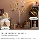 照明 ライト 白樺風ツリー+オーナメント 高さ60cm Schnee オーナメントセット オブジェ 飾り物 置き物 LED 付 ツリー おしゃれ 北欧 カントリー かわいい インテリア 行事 イベント パーティー