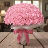 【ピーチピンク】「サヴォンローズ」 花束 ブーケ バラの花束 薔薇の花束 花ギフト フラワーギフト フラワーボックス プロポーズ サプライズ ソープフラワー シャボンフラワー 石鹸フラワー 石鹸の花 石鹸のバラ 枯れない花 インテリア 母の日 父の日 敬老の日 クリスマス バレンタイン ホワイトデー 誕生日 入学 卒業 就職 結婚祝い 結婚記念日 退職祝い 記念日 