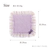 日本製 ハンカチ タオルハンカチ かわいい おしゃれ キラキラ レース フリル ブルー グリーン パープル ピンク ギフト 吸水性 ラルイス LALUICE