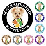 カーサイン 高齢者マーク SENIOR SAFE DRIVER ヨーチー マグネット 強力 直径13cm 肉球 日本製 車 ステッカー