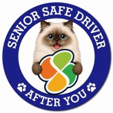 カーサイン 高齢者マーク SENIOR SAFE DRIVER ヒマラヤン マグネット 強力 直径13cm 肉球 日本製 車 ステッカー