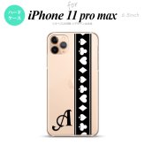 iPhone11ProMax iPhone11pro max スマホケース ハードケース トランプ 帯 黒 白 +アルファベット メンズ レディース nk-i11pm-523i